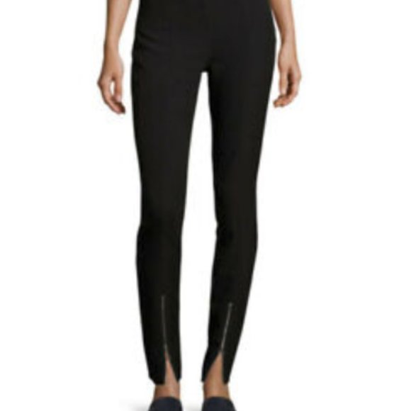EUC Elizabeth & James Eddine Black High-Waist Skinny Zip-cuff Ponte Pants Size 2 - Picture 2 of 9